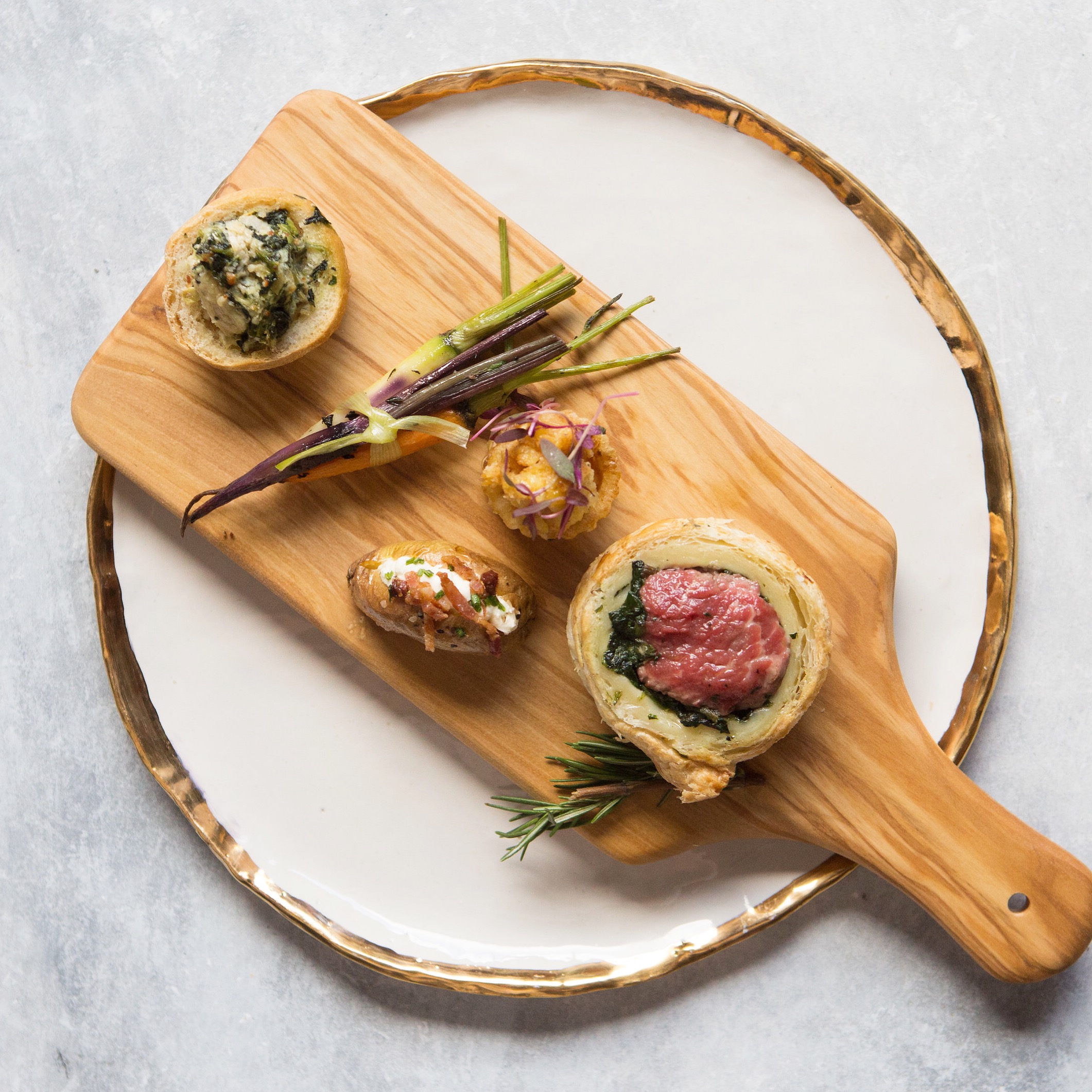 Mini Steakhouse Boards for a Seated Dinner